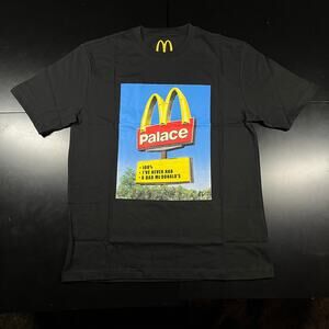 Palace x McDonalds Shirt Men Sz L Palace Skateboards McDonald’s Sign Black New